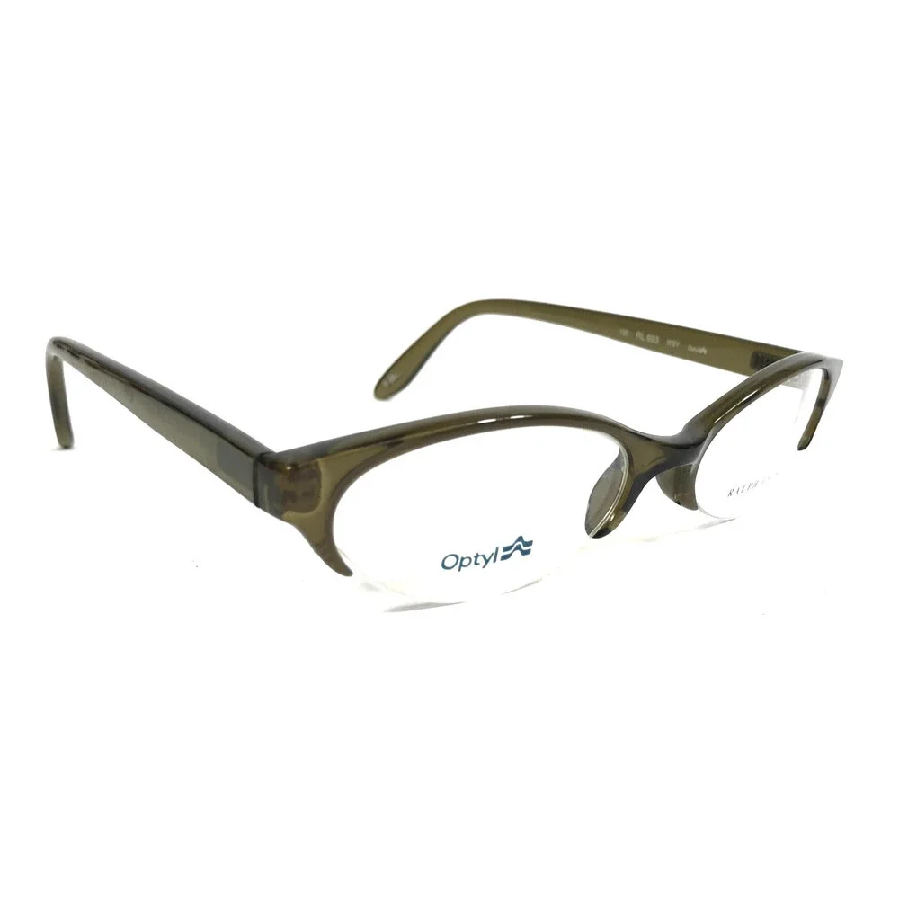 Ralph Lauren Eyeglasses Frames RL693 W9Y Clear Shiny Green Half Rim 50-17-135
